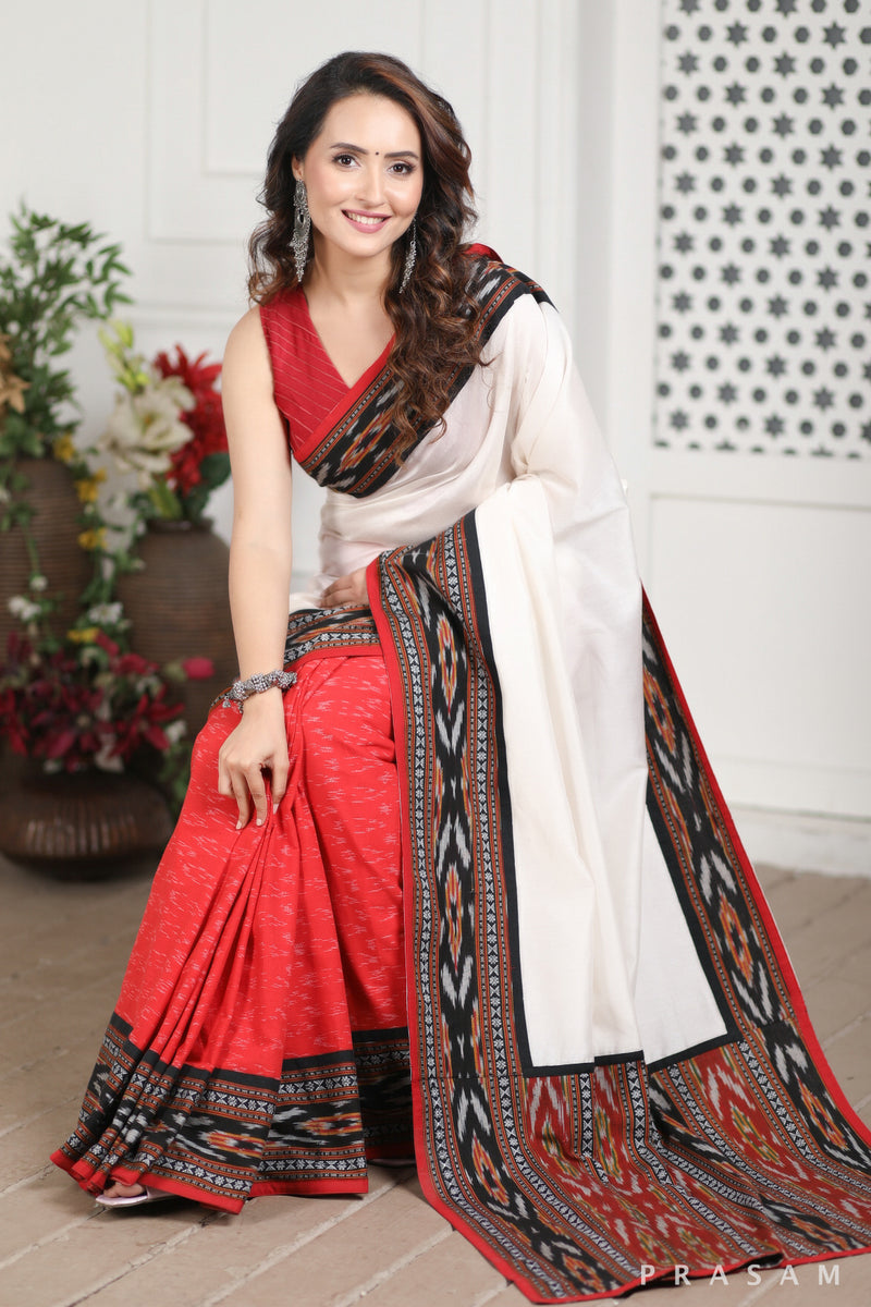 Ridheema Tiwari in kanjivaram fusion saree in KARAGIRI – Karagiri