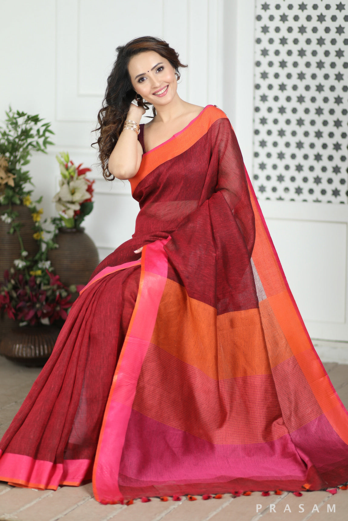 Ahana Linen Saree