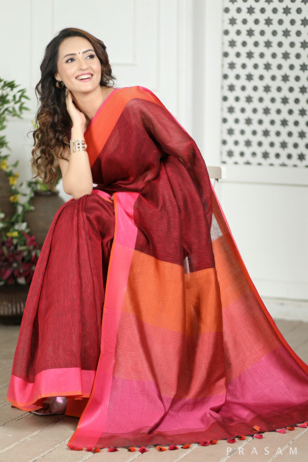 Ahana Linen Saree