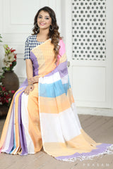 Summer Hills Handwoven Soft Cotton Saree Prasam Crafts