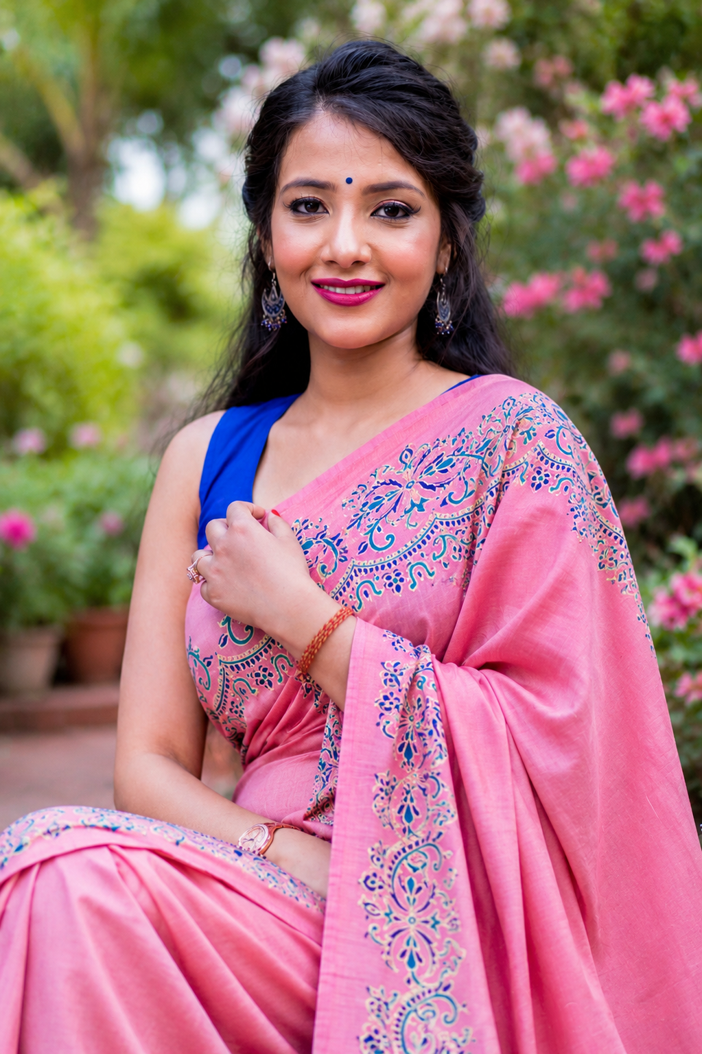 Pastel Decor- Chanderi Block Print Saree