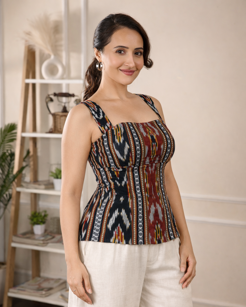 Amara Multicolor Ikat Top