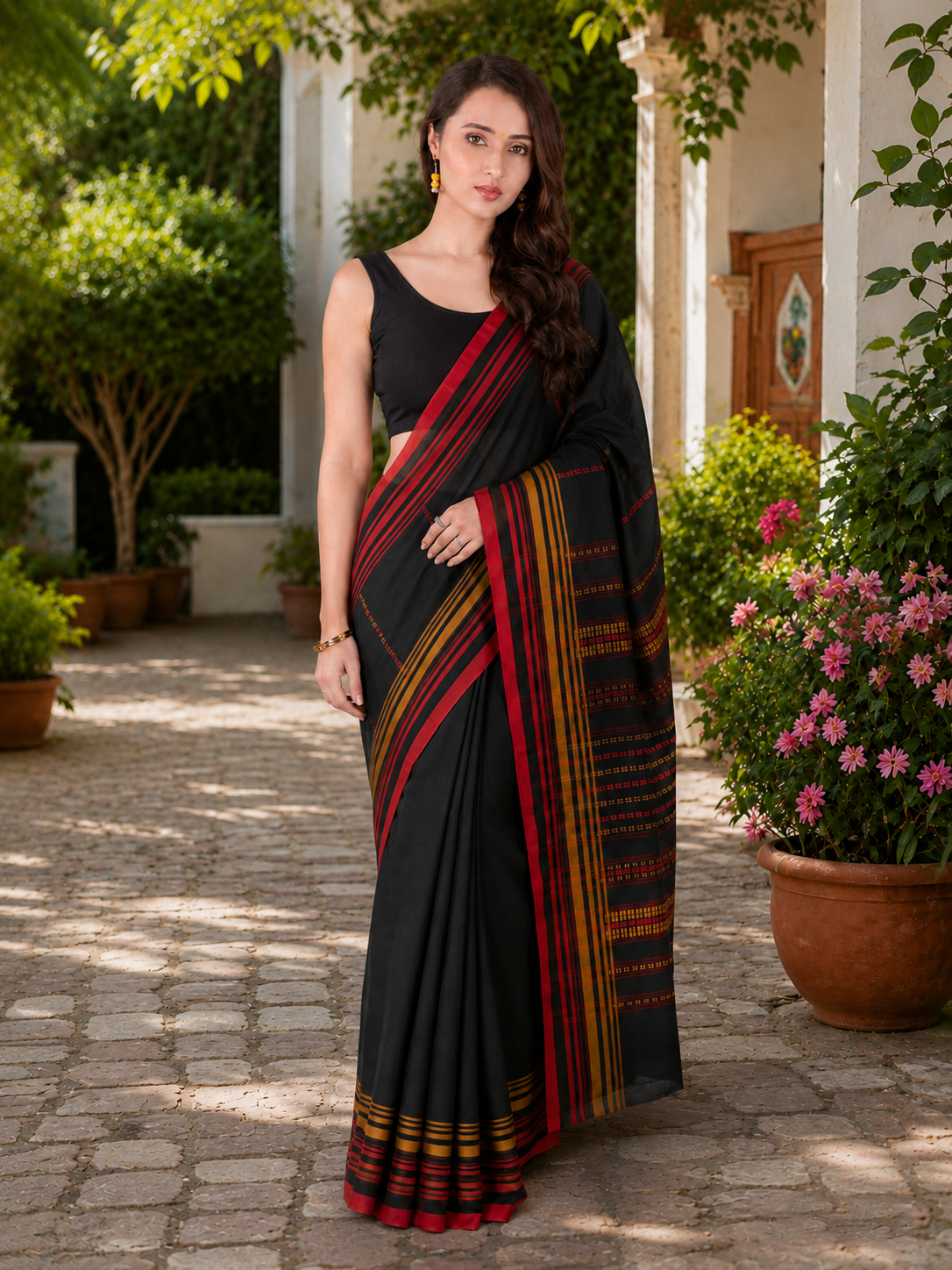 Daring Glamour-Cotton Handwoven Saree