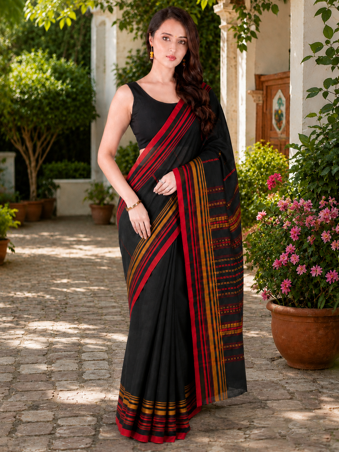 Daring Glamour-Cotton Handwoven Saree