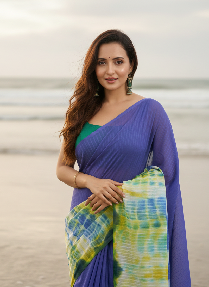 Rangeen Khwab - Cotton Tie and Dye Saree