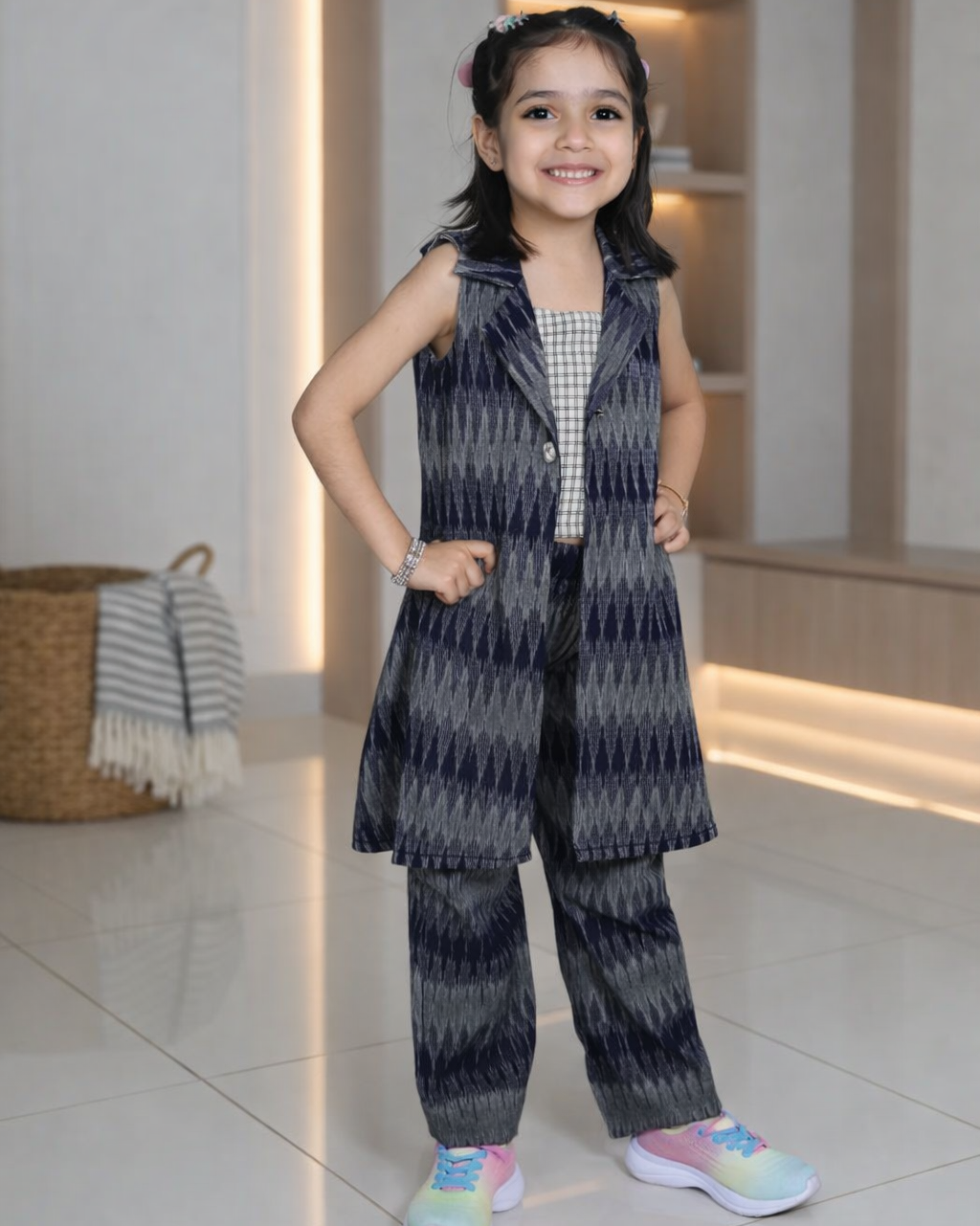 Shadow Weaves Ikat Co-ord Set