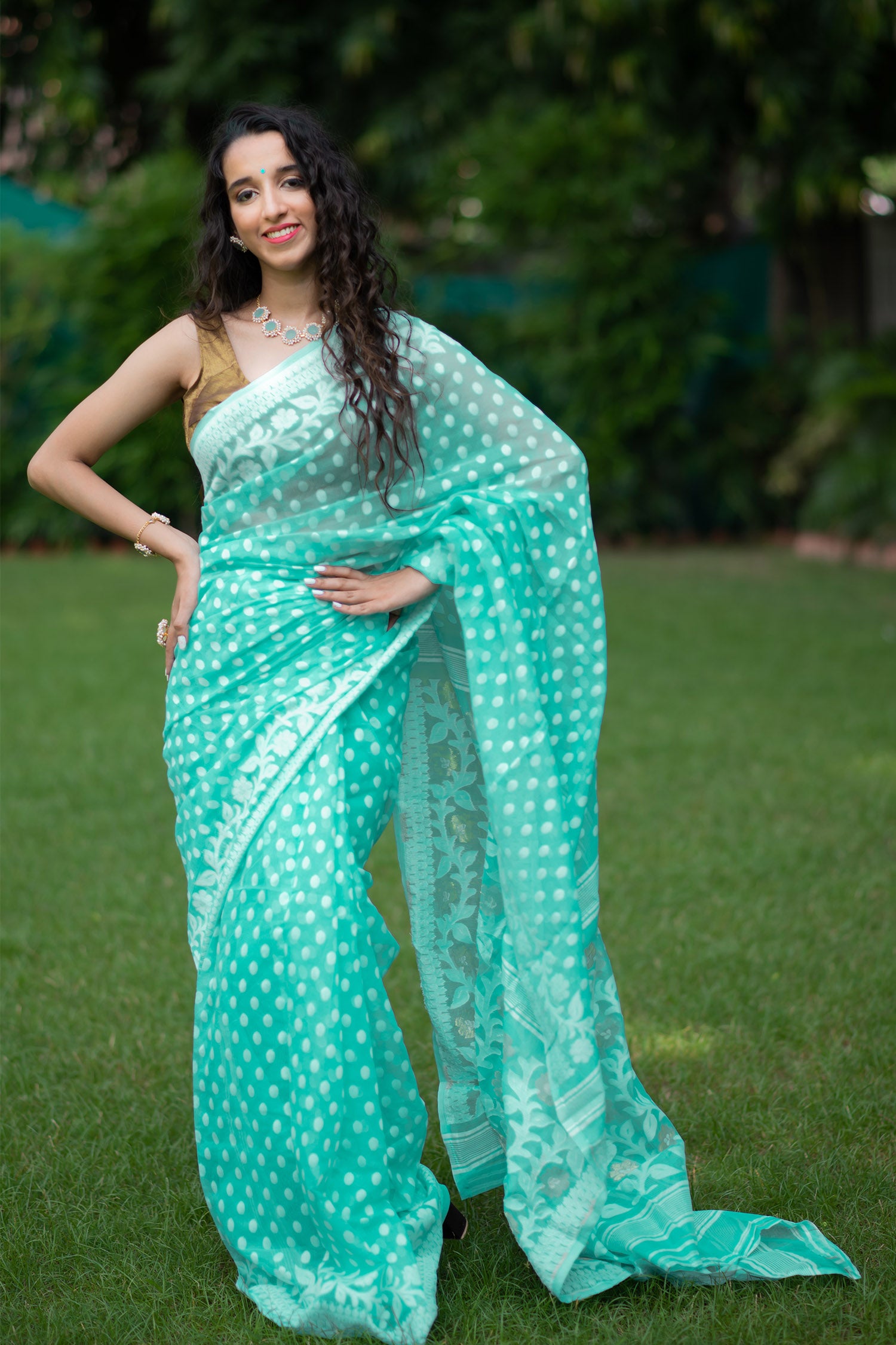 Woven Poetry Cotton handblock print Saree Prasamcrafts Handcrafted Festive Workwear Dailywear