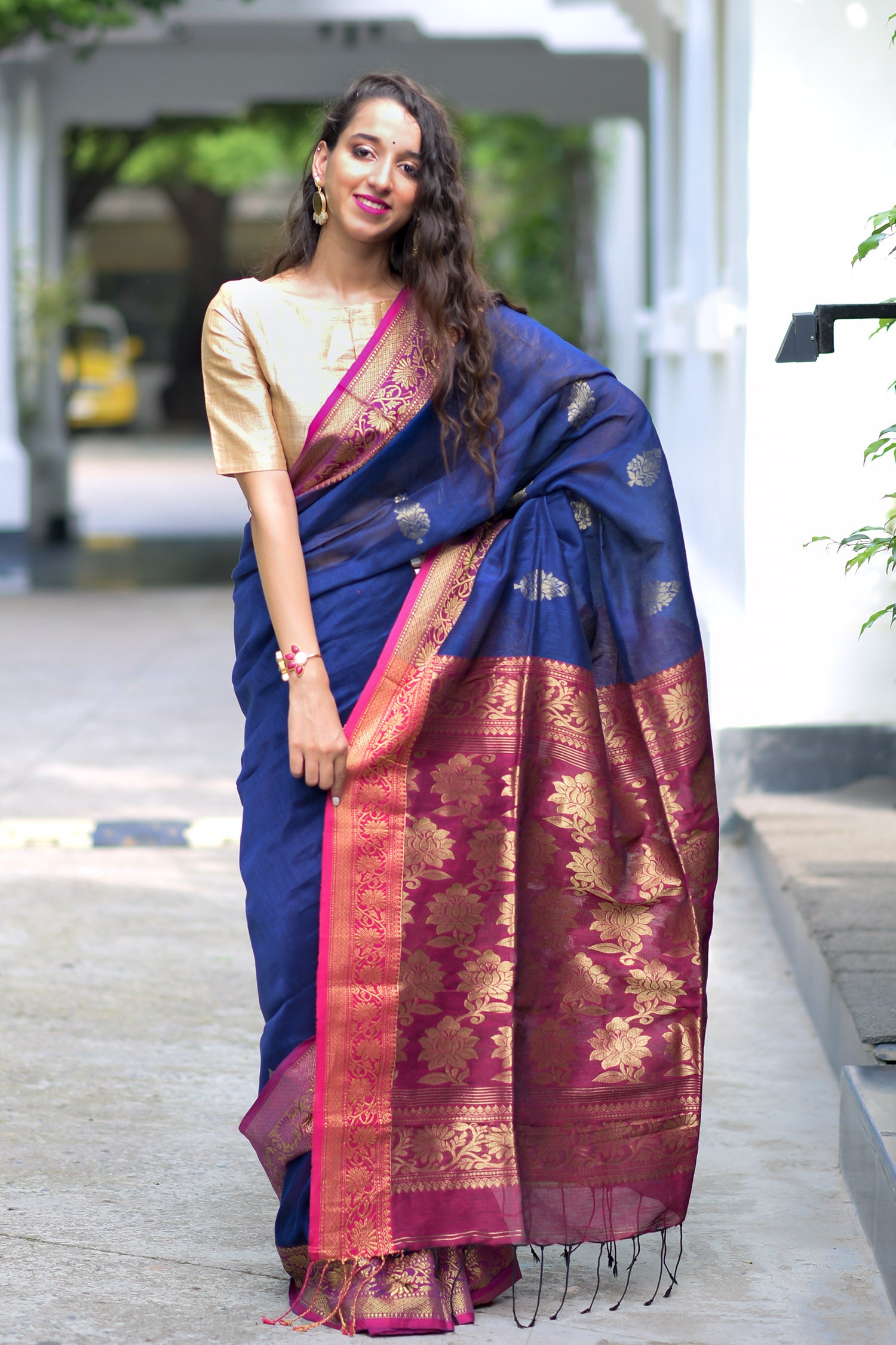 Radiant Medley Benarasi Weave Saree Prasam Crafts