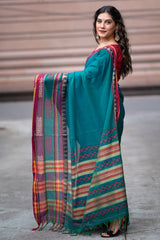 Ethnic Cheer Cotton Handwoven Handblock Print Saree Prasamcrafts Handcrafted Festive Workwear Dailywear
