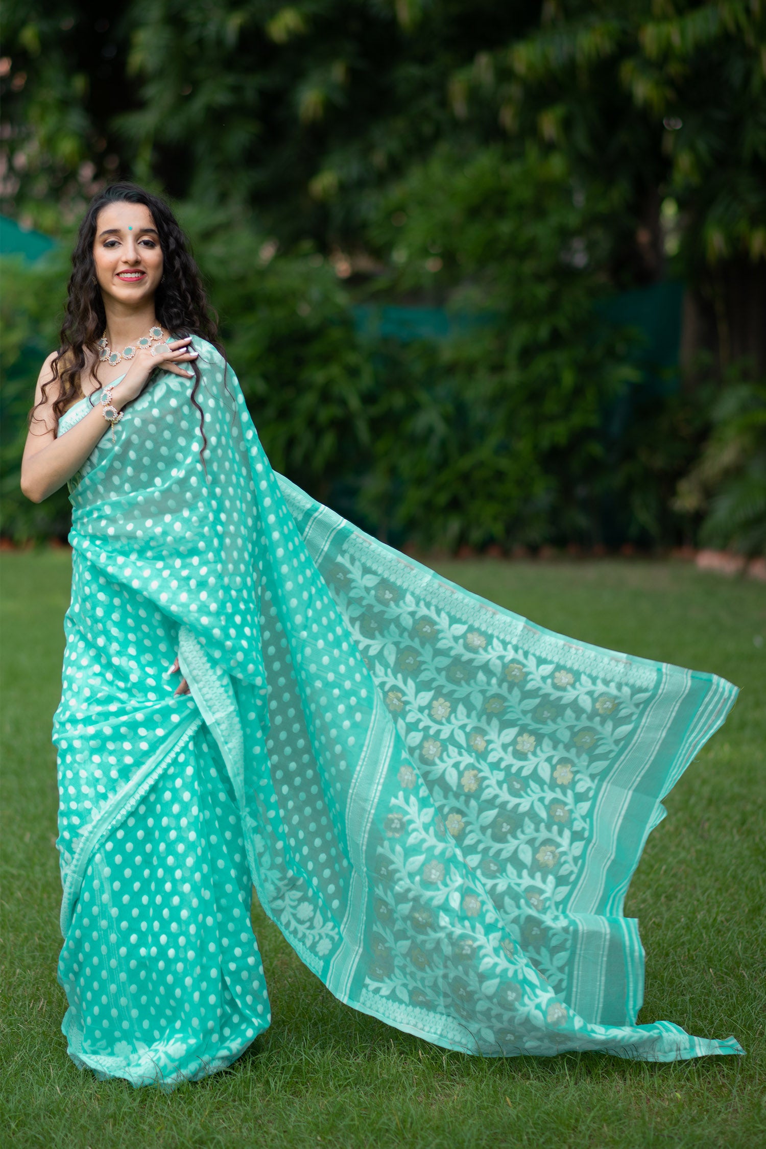 Woven Poetry Cotton handblock print Saree Prasamcrafts Handcrafted Festive Workwear Dailywear