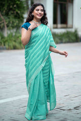 Fog Dust Cotton handblock print Saree Prasamcrafts Handcrafted Festive Workwear Dailywear