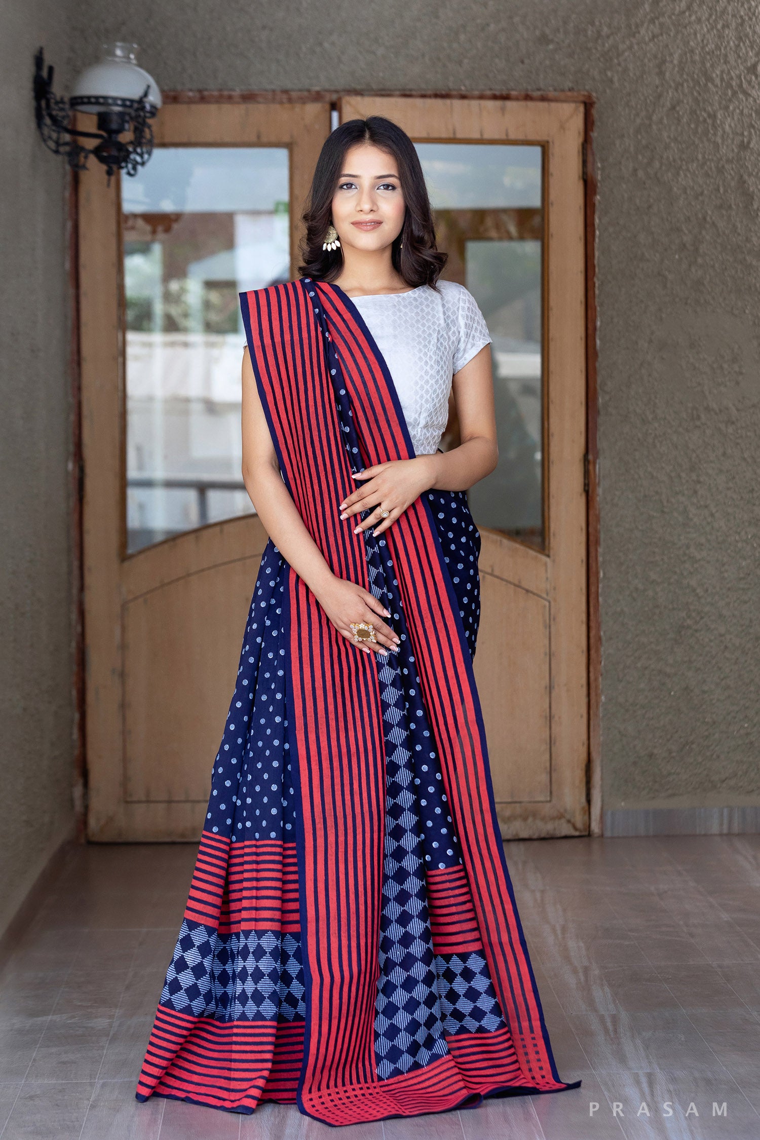 Dab Troop-Chanderi Block Print Saree Prasam Crafts