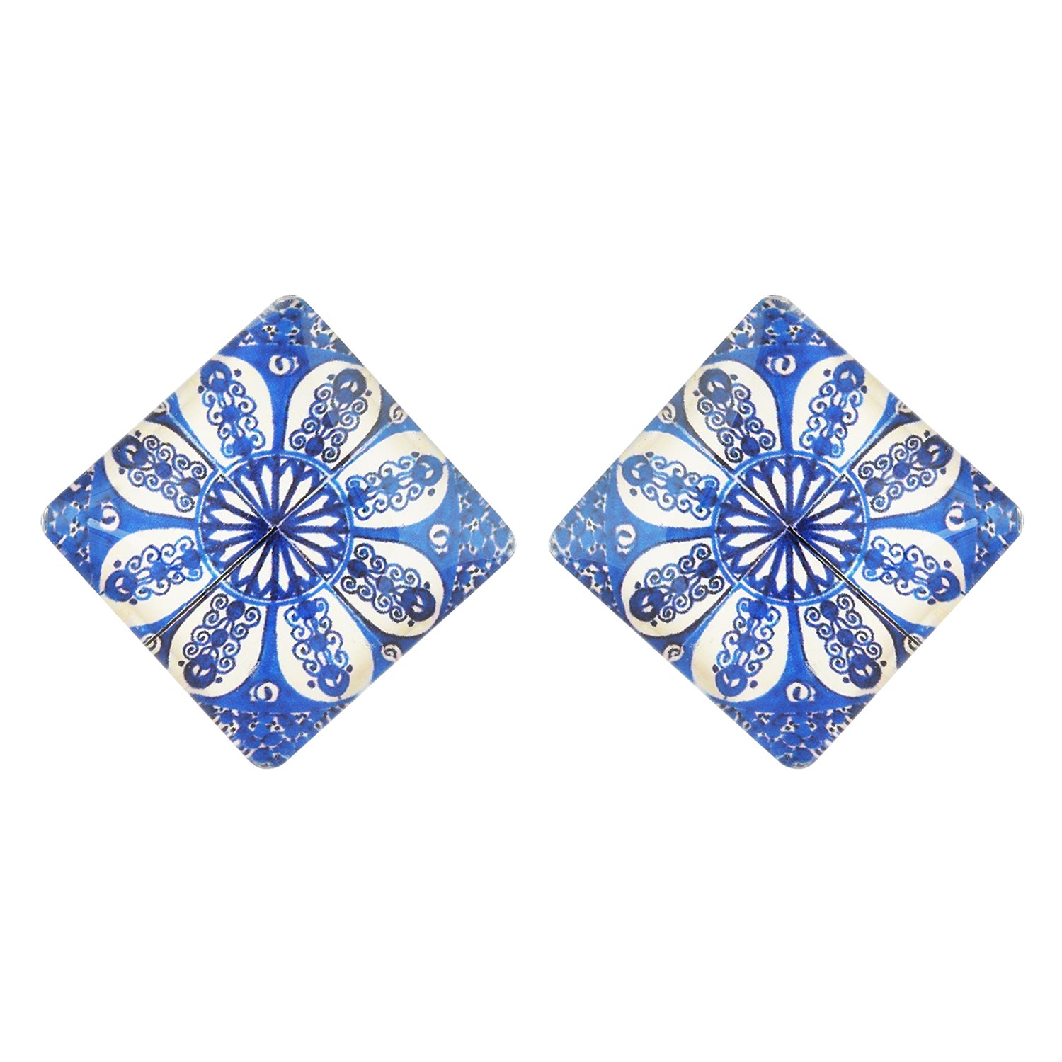 Royal marble artisanal Stud Earrings Prasam Crafts