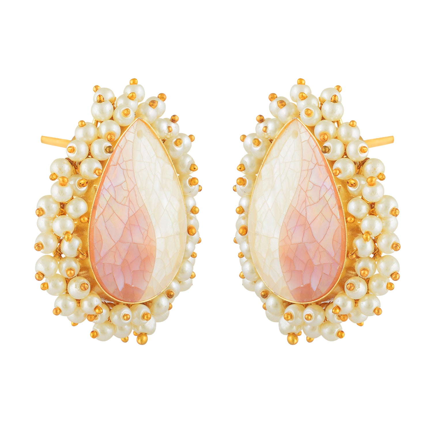 Drop Petal Artisanal Stud Earring Prasam Crafts