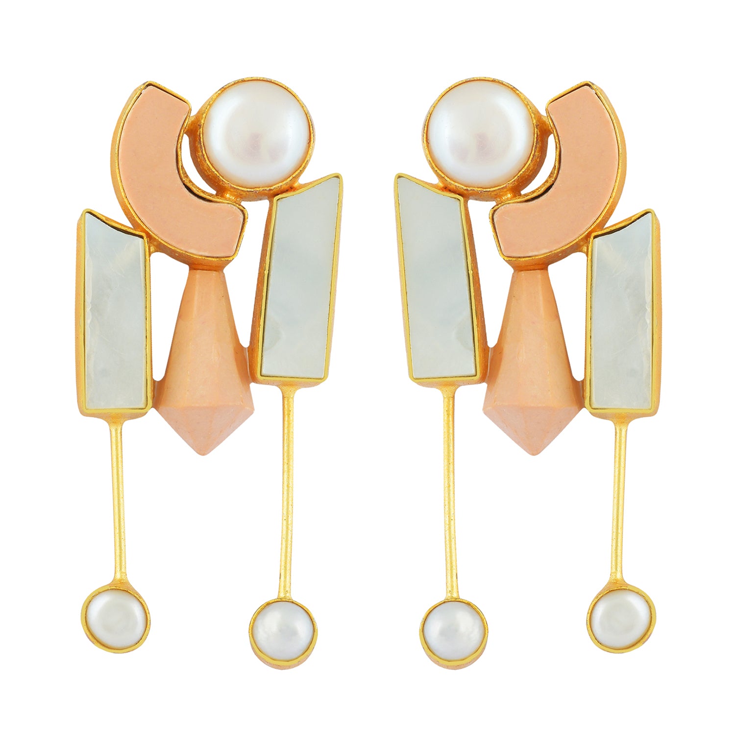 Jigsaw Fit Statement Drop Earring Prasam Crafts