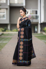 Lit Lights Chanderi Handblock Print Saree Prasamcrafts Handcrafted Festive Workwear Dailywear