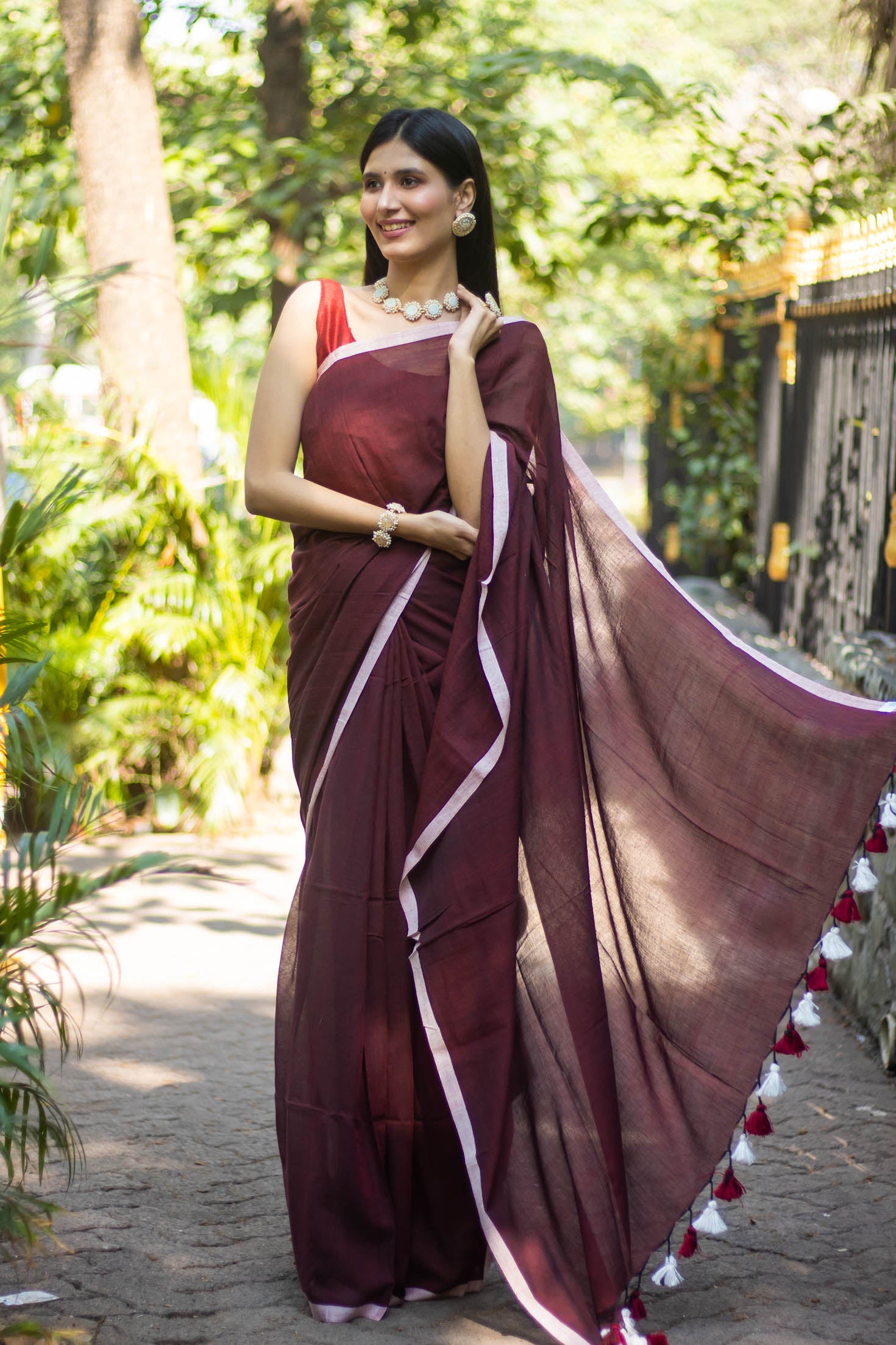 Gracious Grace-Handwoven Cotton Saree Prasam Crafts