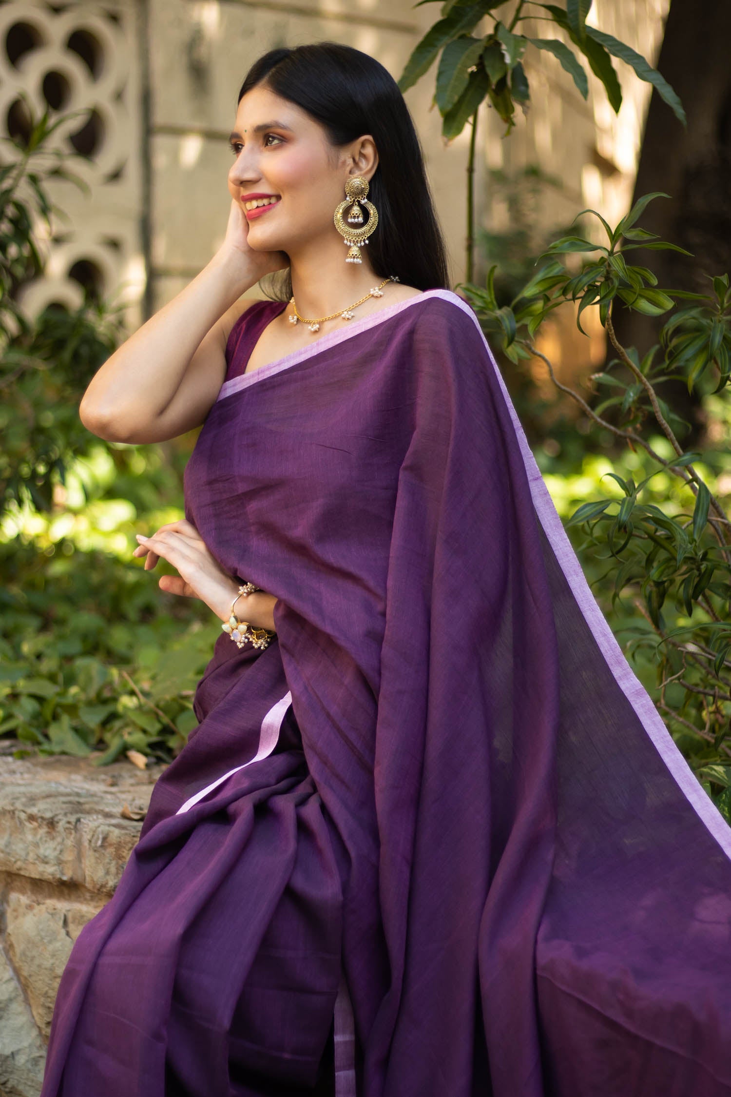 Fly in Sky - Cotton Handwoven Saree Prasam Crafts