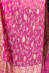 Candy Floss Kashmiri Embroidery Saree Prasam Crafts