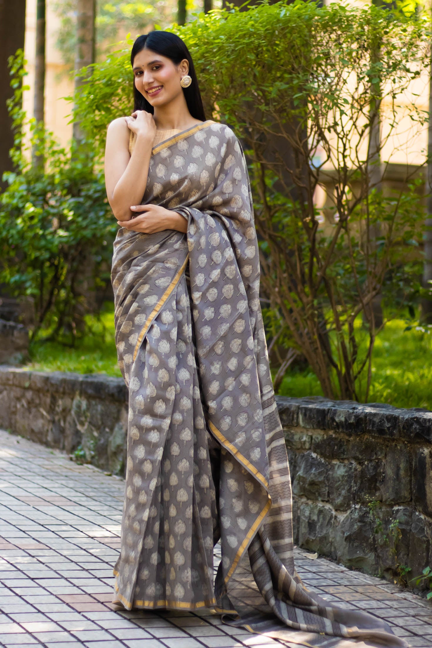 Made in Heaven-Chanderi Dabu Block Print Saree