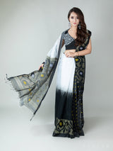 Bold Cloud-Silk Cotton Jamdani Weave Saree PrasamCrafts