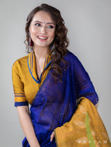 Art Silk Jamdani Weave Saree - Exquisite Craftsmanship  Prasam Crafts