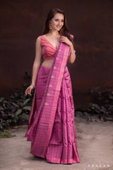 Silk Stunner-Pure Tassar Silk Handwoven Saree Prasam Crafts