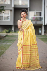 Saintly Chants Chanderi Handblock Print Saree Prasamcrafts Handcrafted Festive Workwear Dailywear